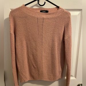 Rose colored knit sweater